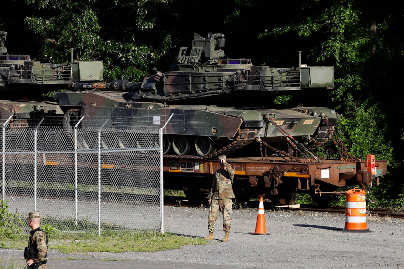 Tanks of 1-64 Armor, 3rd Infantry Division, in Washington D.C.
